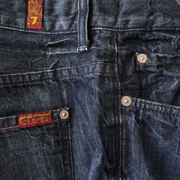 7 For All Mankind Men’s Jared Straight Leg Jeans Size 40x35 Dark Wash Denim USA - Picture 8 of 10
